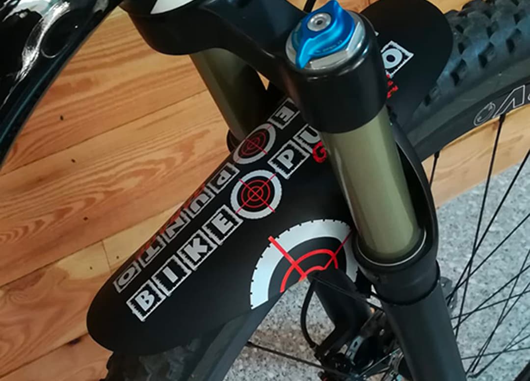 parafango per bicicletta in pvc stampato e tagliato in digitale